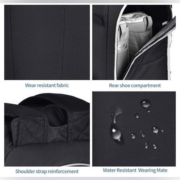 NWT Ski Boot Bag Black Cooler Backpack 50L Waterproof, AVAILABLE IN MULTI COLORS - Picture 11 of 13